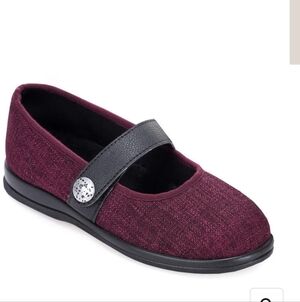 Cosyfeet Casual Slip On Comfort Shoe Womens Size 9 Burgundy Black